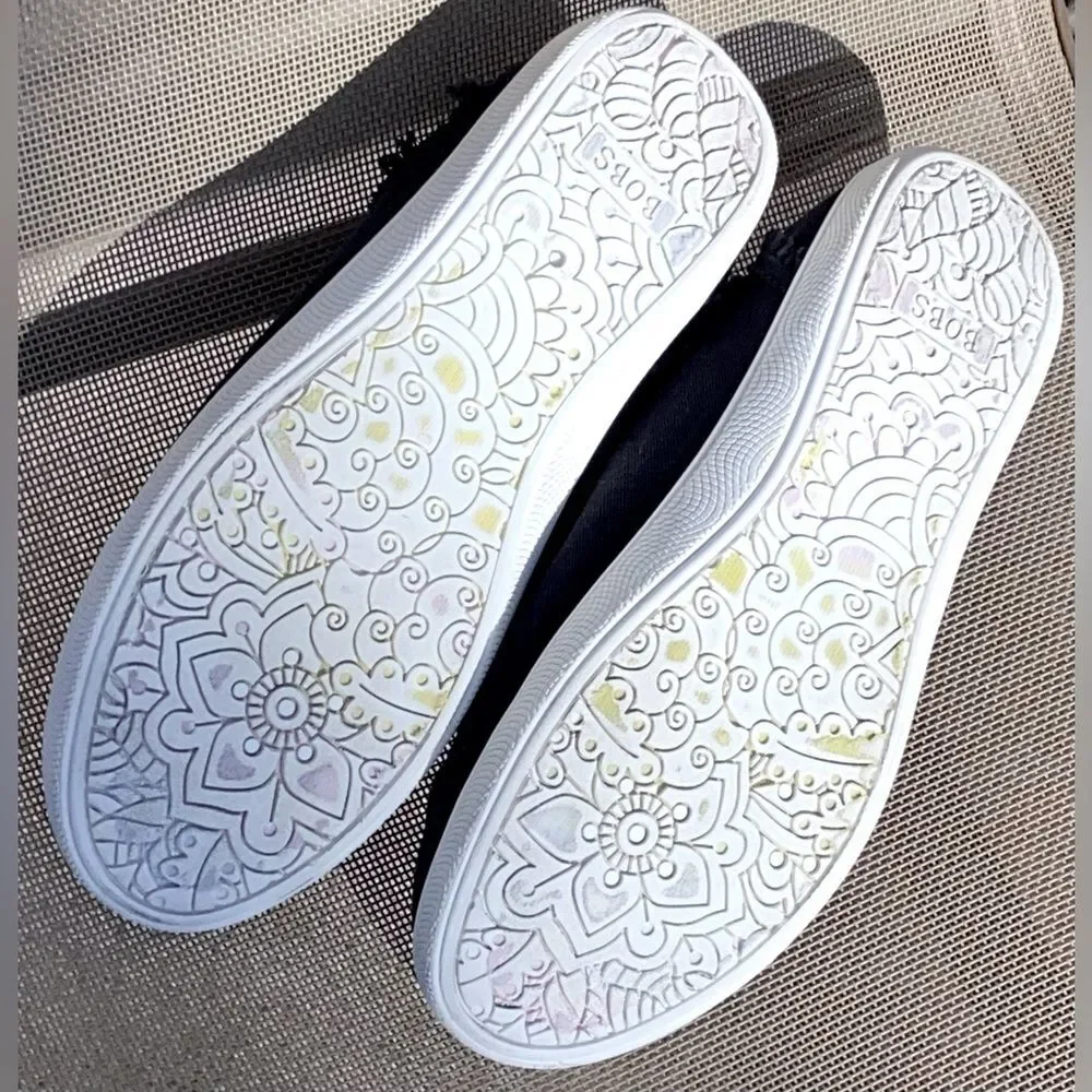 GentlyWorn BOBS Women's Black Canvas Shoes, Great for Everyday Casual & Outings
